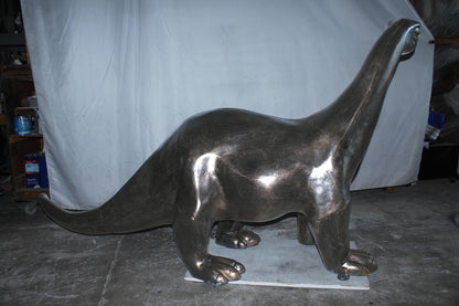 Life Size Aluminum Dinosaur Statue Brontosaurus Decor 90"x23"x47"H