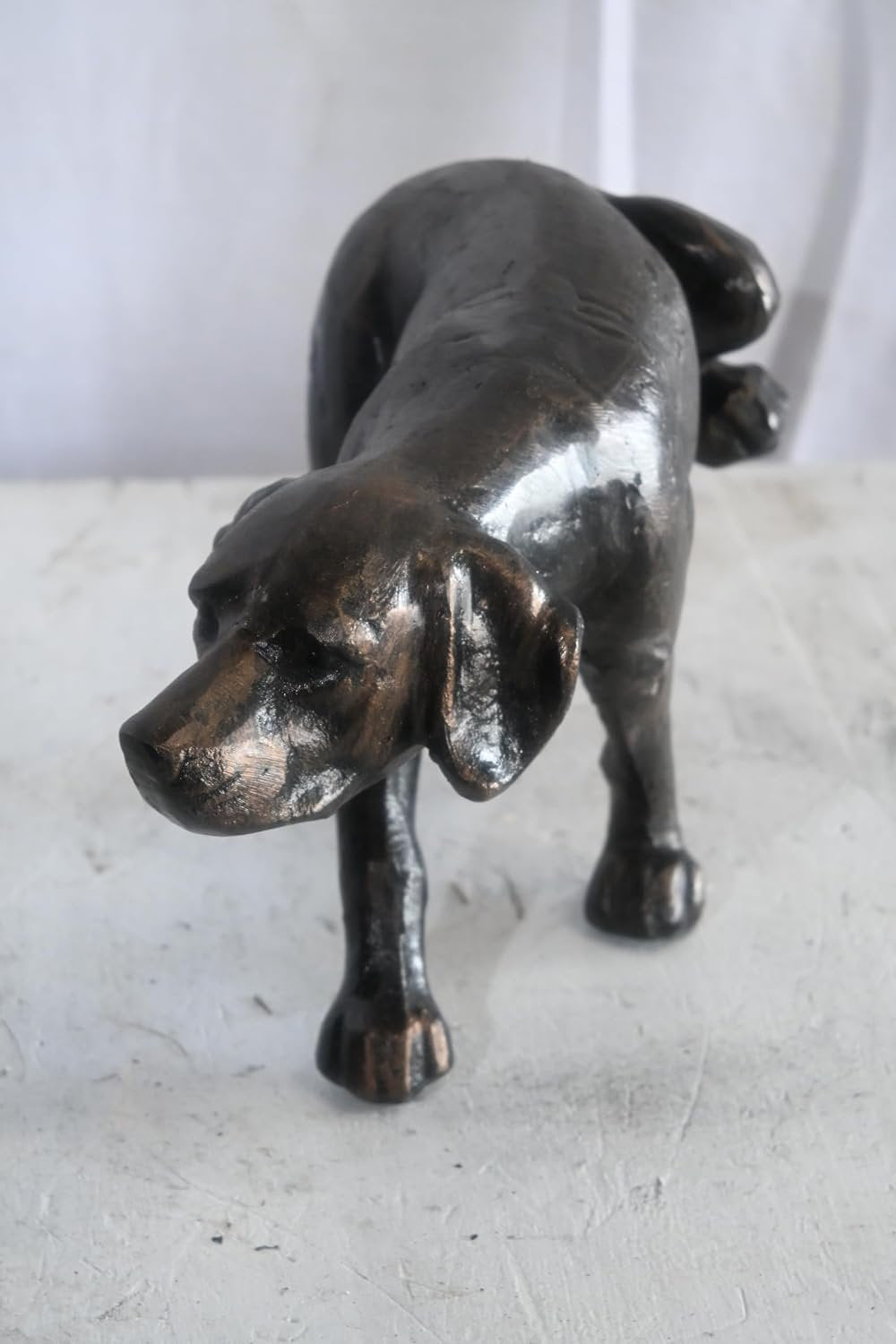 Funny Peeing Hound Dog Statue Lifting Leg Aluminum Decor 16"x7"x9"H