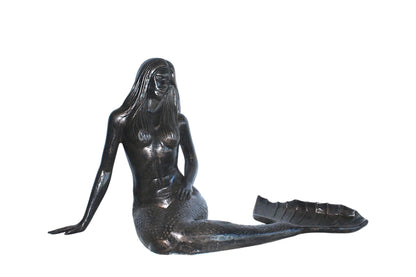 NIFAO Large Aluminum Mermaid Statue Sculpture Ocean Decor 64"x32"x34"H