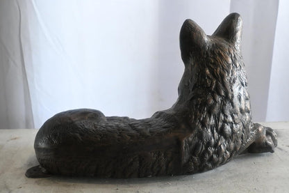 Loyal Resting German Shepherd Handcrafted Aluminum Decor 25"x12"x15"H