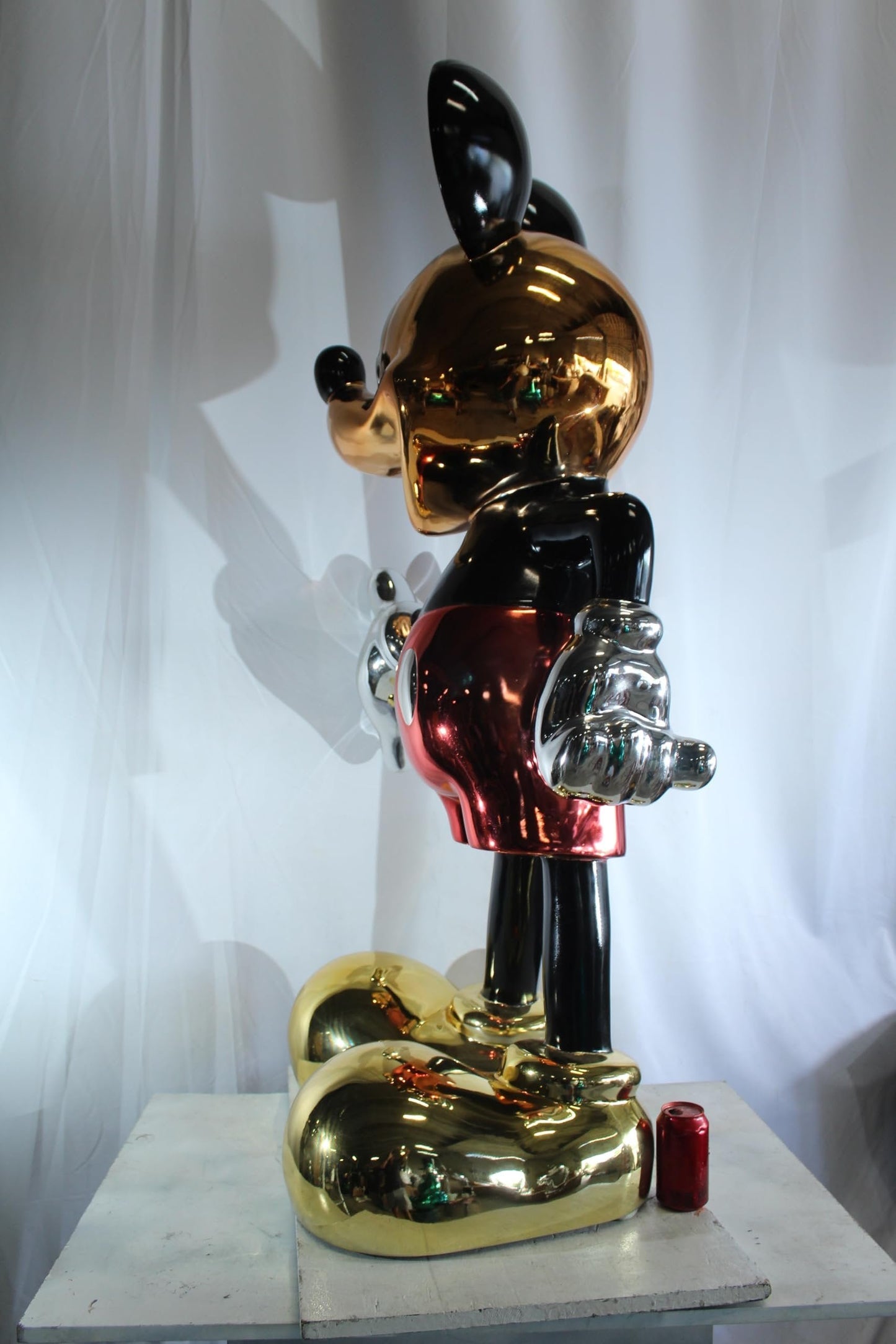NIFAO Giant Cartoon Mouse Sculpture Metallic Pop Art Resin Statue 37"x20"x59"H