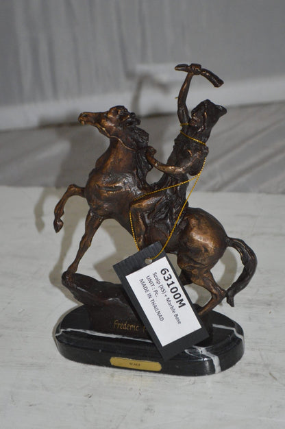 Scalp By Remington Bronze Statue -  Size: 3"L x 7"W x 10"H.