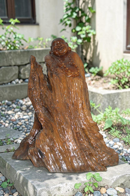 Wood Carved Buddha CC7 -  Size: 32"L x 17"W x 35"H.