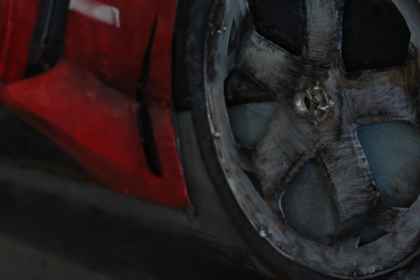 NIFAO Lamborghini Inspired Red Convertible Metal Wall Art 3D Design 79" x 2" x 40"H