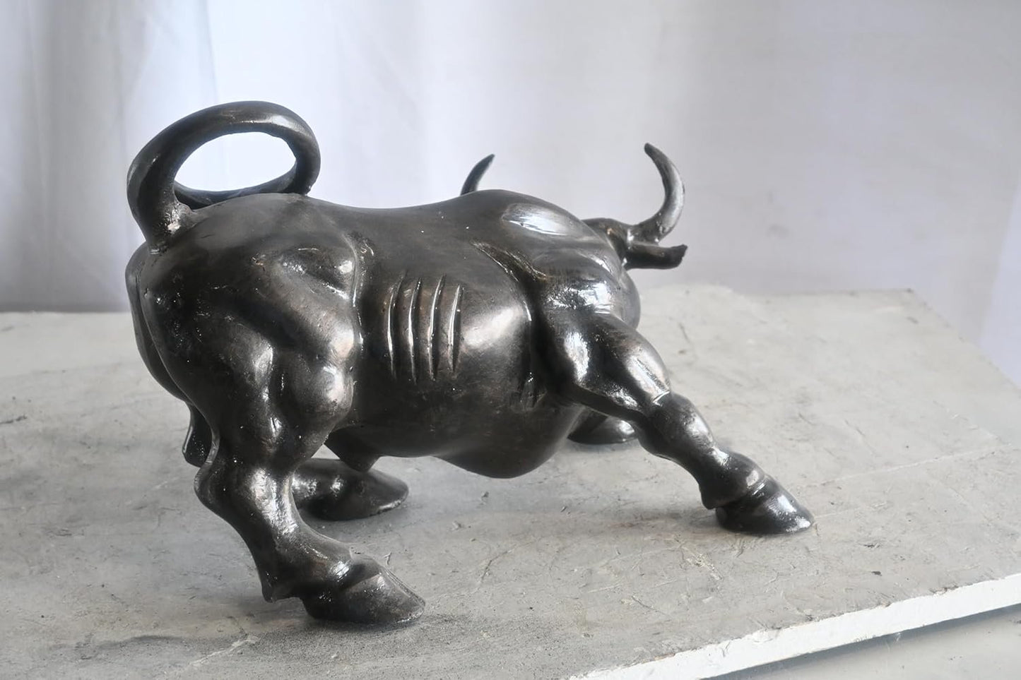 Iconic Charging Bull Aluminum Tabletop Sculpture Replica 19"x10"x10"H