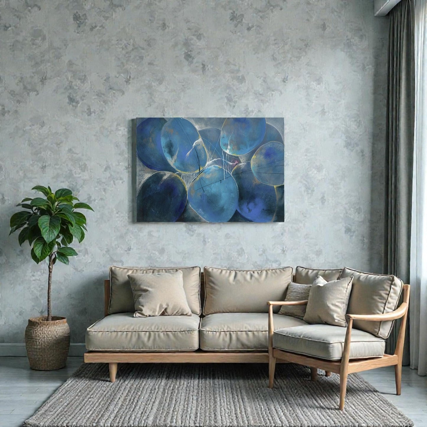 NIFAO Limited Edition Transformation in Blue Mario Luca 56"x35"