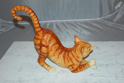 Cat - small Bronze Statue -  Size: 16"L x 6"W x 14"H.