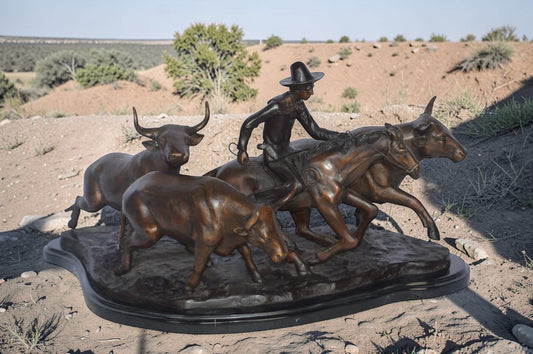 Stampede by Remington bronze statue - Size: 30"L x 17"W x 15"H.