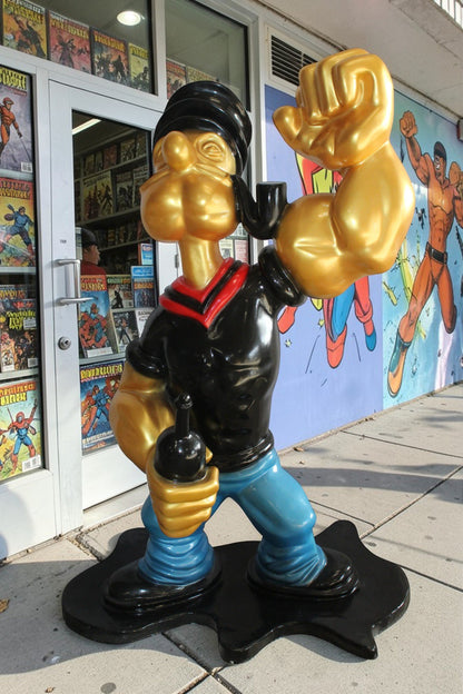 Fiberglass Poppey Statue, Iconic and Majestic in Black Shirt 40" x 24" x 60"H