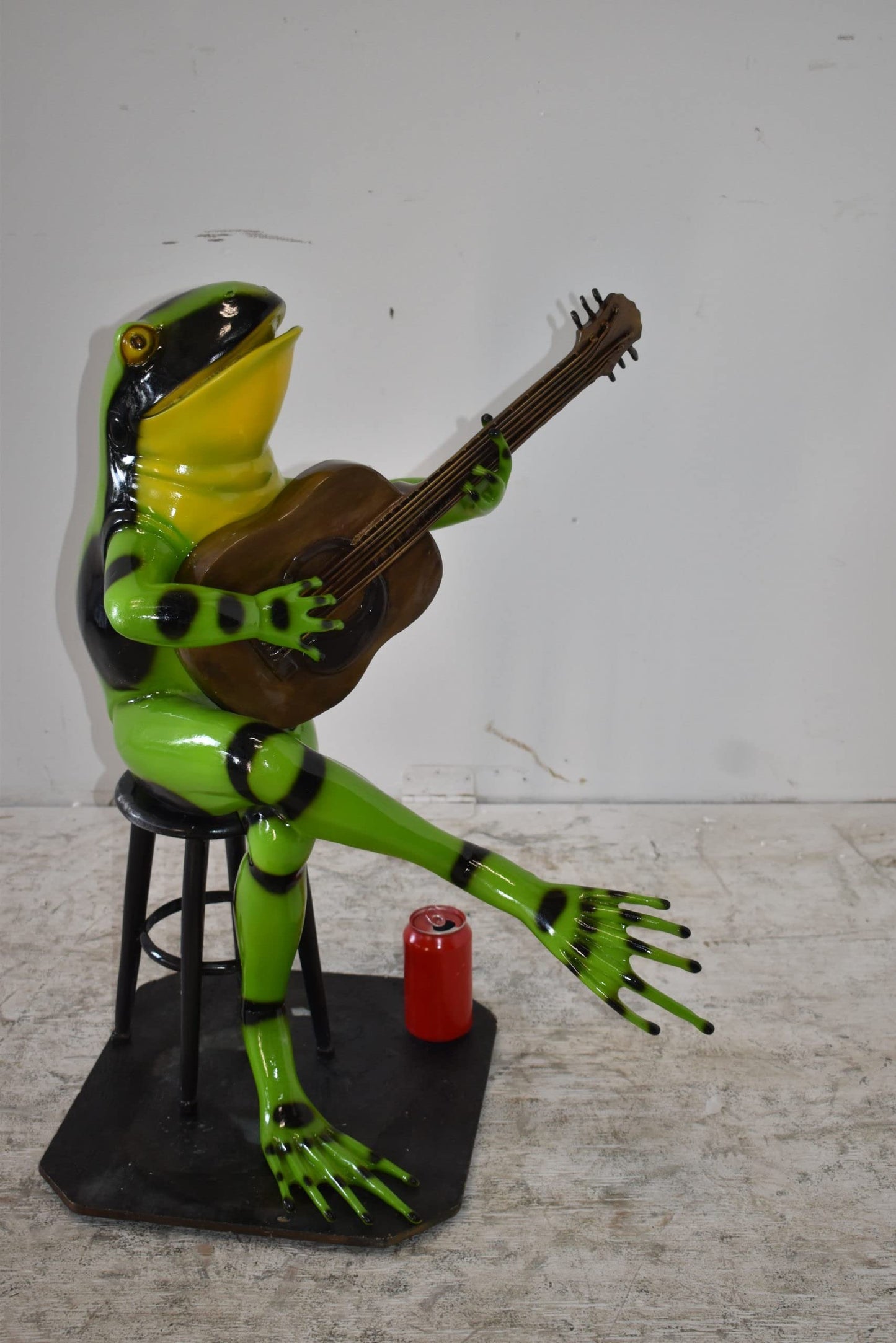 Green Frog Playing the Guitar Bronze Statue Size: 23" x 21" x 29"H