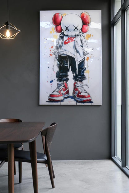 Skull Character Streetwear Sneaker Pop Art Canvas 40"x60"