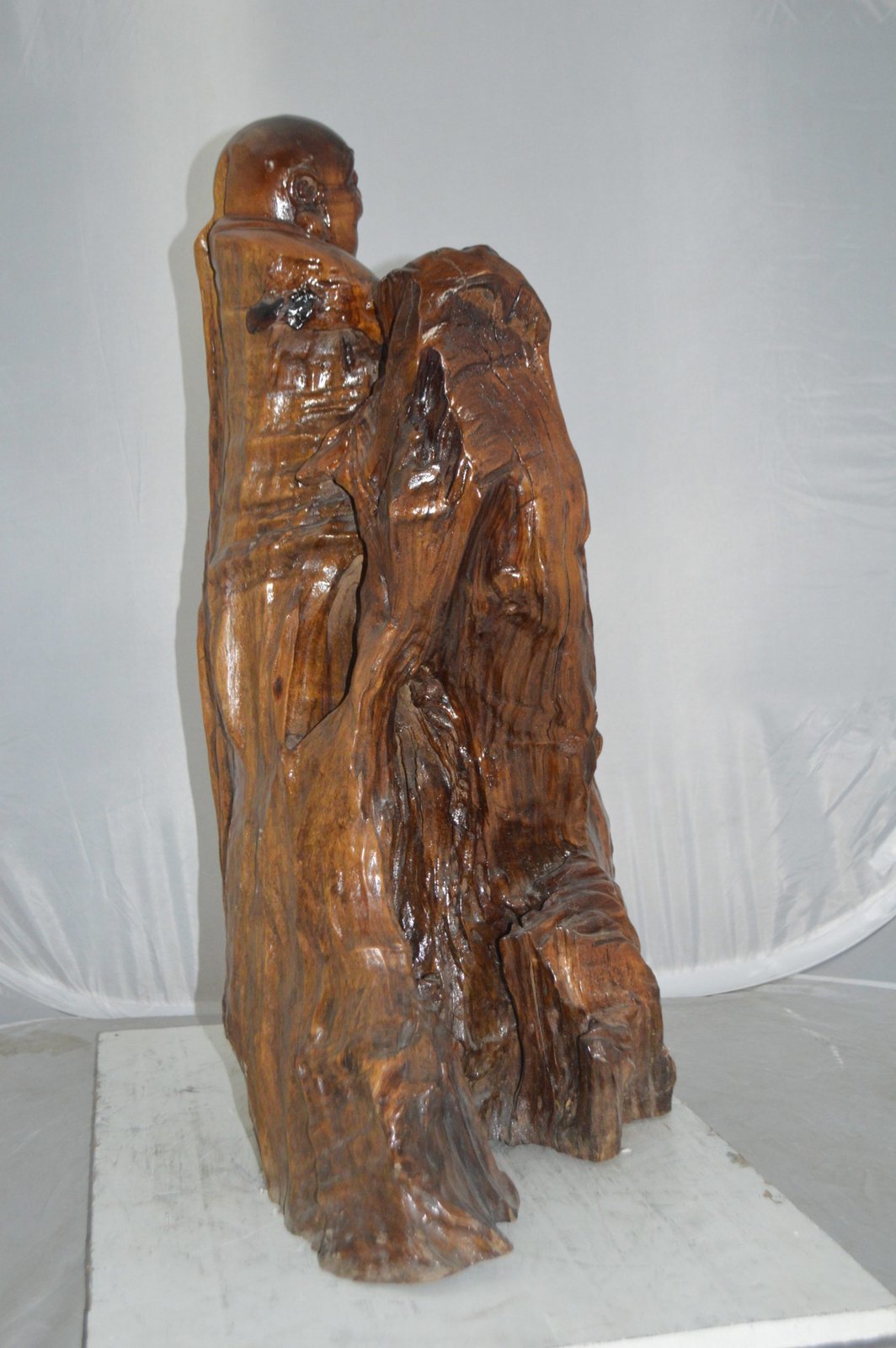 Wood Carved Buddha CC7 -  Size: 32"L x 17"W x 35"H.