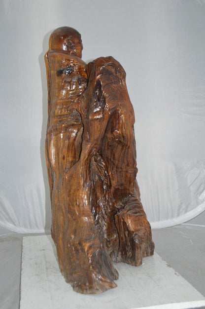 Wood Carved Buddha CC7 -  Size: 32"L x 17"W x 35"H.