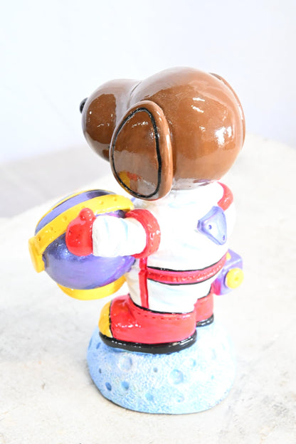 Snoopy Astronaut Ceramic Figurine Statue Andres Mendez 6"x5"x9"H
