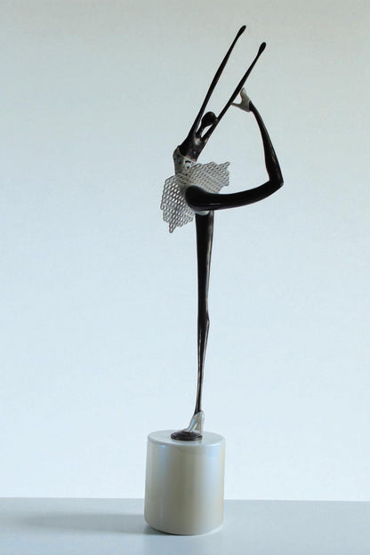 NIFAO Bronze Sculpture Tutu by Liliana Mendez Large Art Statue 24"x14"x72"H