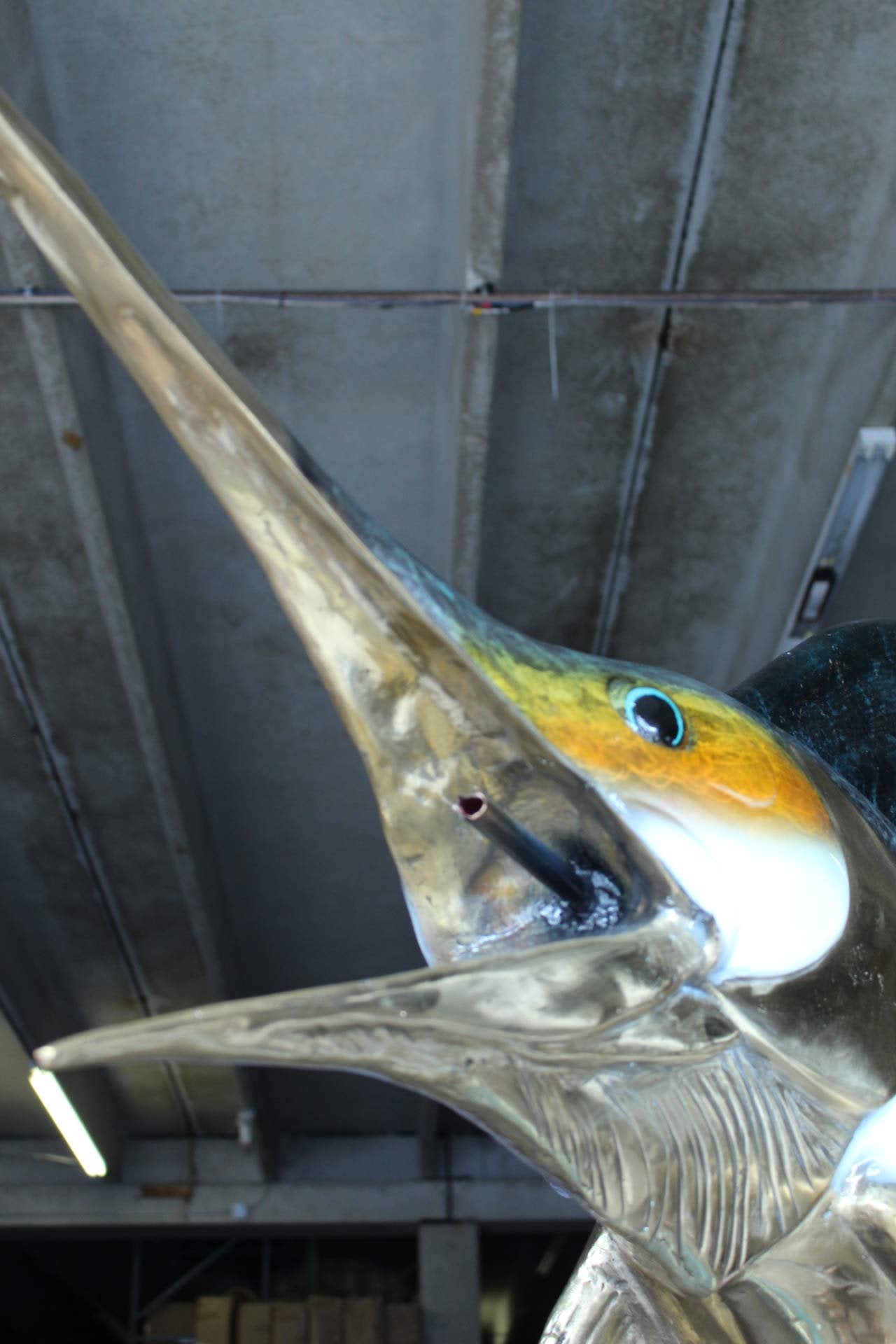 NIFAO Bronze Sailfish with 4 Mahi Mahi Statue –Tall Handcrafted Lost-Wax Cast Bronze Fountain Sculpture with Patina & Polychrome Finish,Outdoor Garden & Décor Masterpiece 90" L x 34" W x 90" H