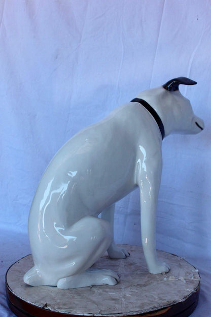 Jack Russel Terrier dog bronze statue -  Size: 25"L x 11"W x 26"H.