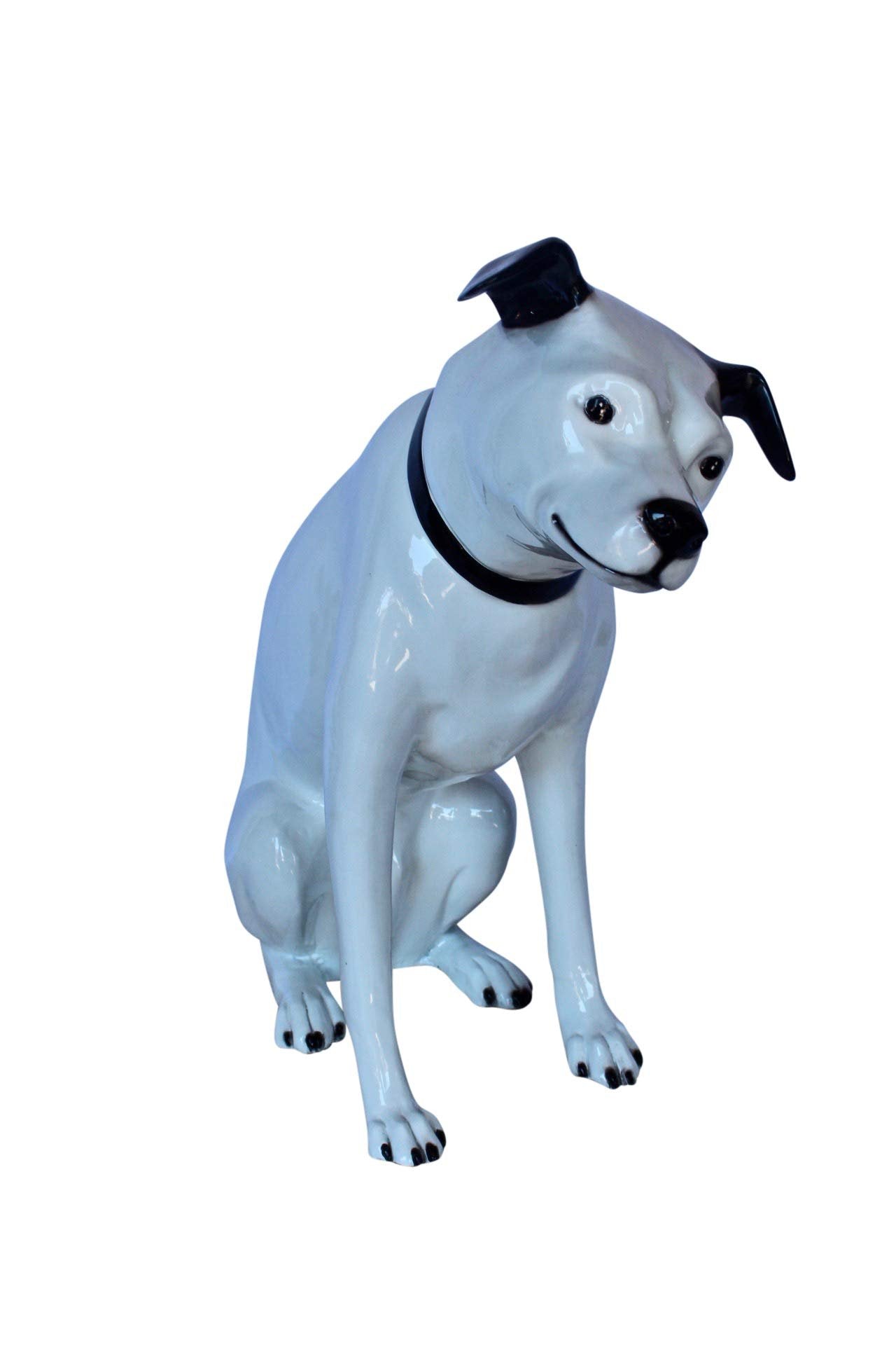 Jack Russel Terrier dog bronze statue -  Size: 25"L x 11"W x 26"H.