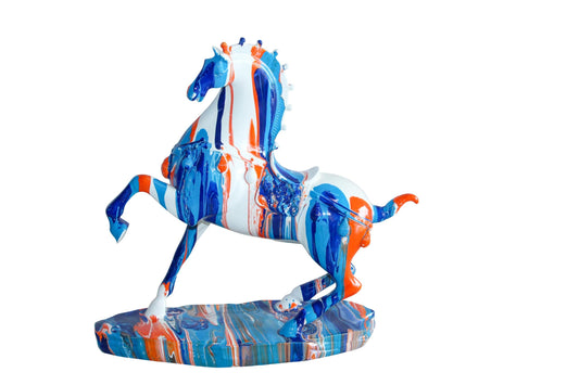 Modern Color Splash Horse Statue Tabletop Home Decor 13" x 6" x 13"H