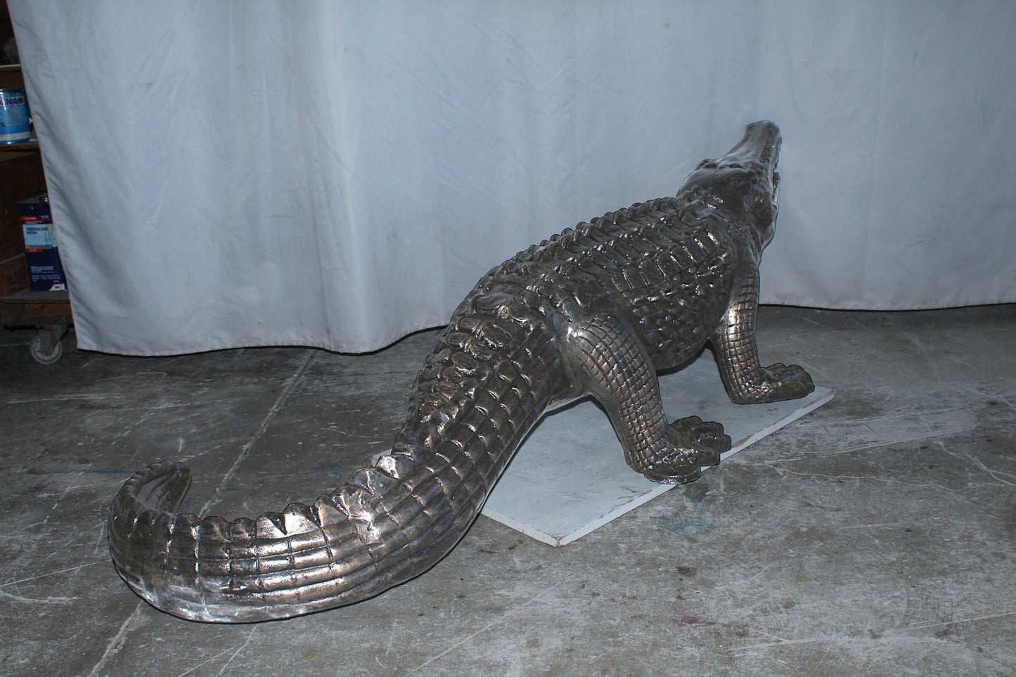 Life Size Aluminum Alligator Statue Sculpture Decor 72"x25"x21"H