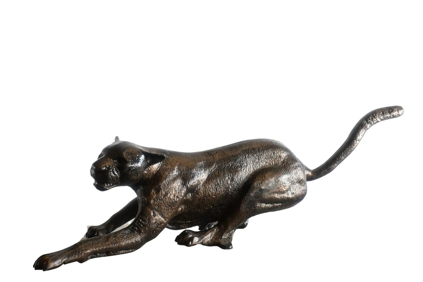 Prowling Panther Crouching Large Aluminum Wildlife Decor 59"x16"x21"H
