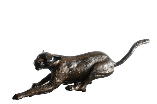 Prowling Panther Crouching Large Aluminum Wildlife Decor 59"x16"x21"H