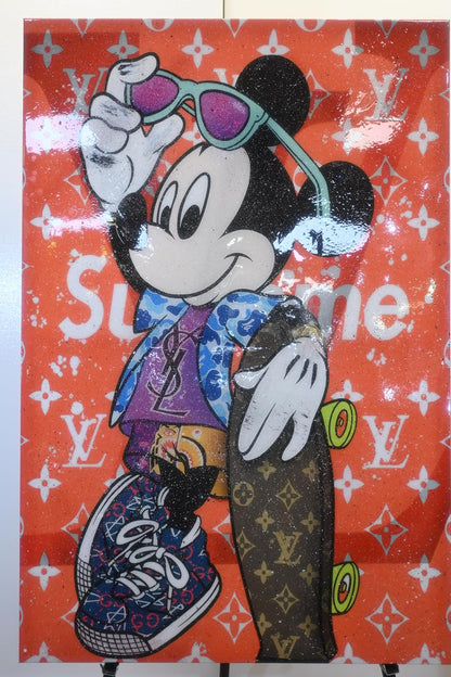 Skater Mouse Streetwear Pop Art Resin Canvas 40"x60"