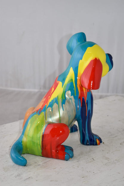 Colorful Jack Russel Terrier Dog Resin Statue Size: 13" x 12" x 8"H