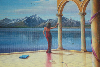 Orlando Quevedo Giclée Old Memories, Painting - Size: 43"L x 30"W x 0.01"H.