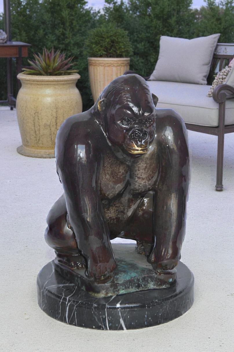 King Kong Bronze Statue - Size: 10"L x 10"W x 15"H.