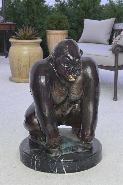 King Kong Bronze Statue - Size: 10"L x 10"W x 15"H.