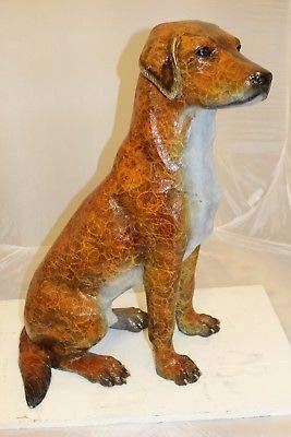 Labrador Dog Bronze Statue -  Size: 29"L x 16"W x 31"H.