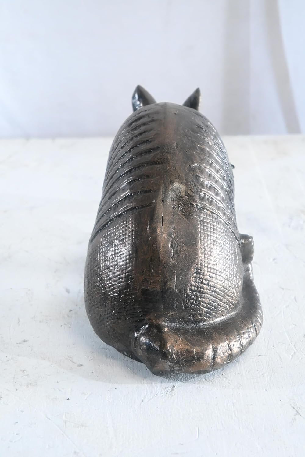 Foraging Armadillo Sculpture Aluminum statue Bronze Tone Finish 12"x6"x7"H