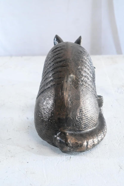 Foraging Armadillo Sculpture Aluminum statue Bronze Tone Finish 12"x6"x7"H
