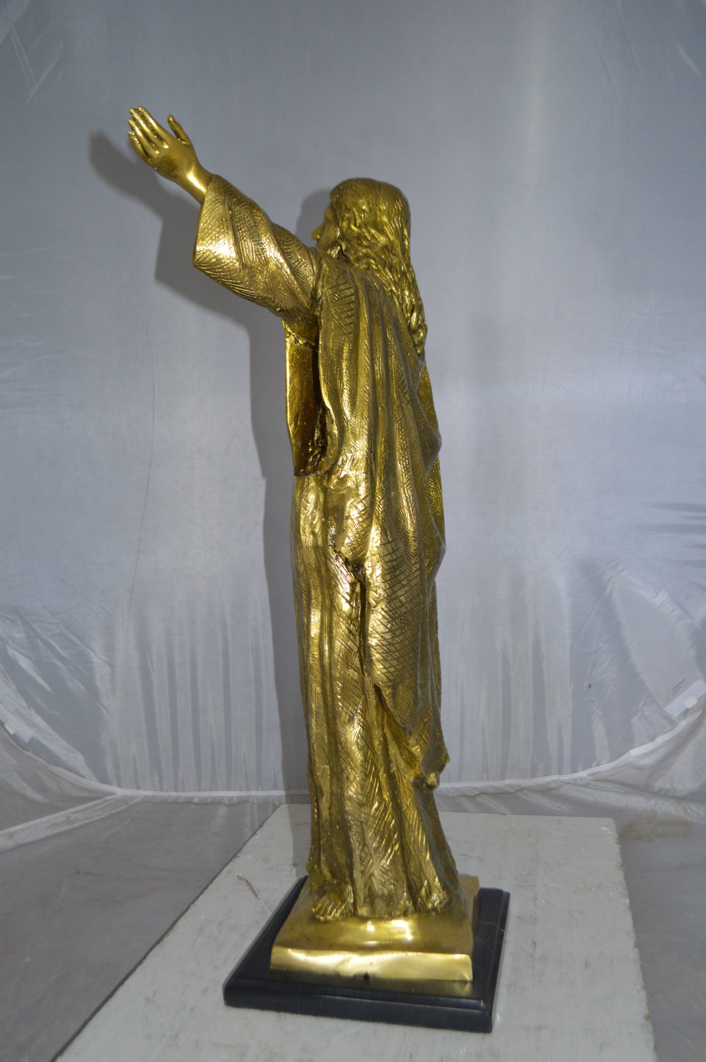 Jesus Opens His Hands Bronze Statue -  Size: 10"L x 21"W x 32"H