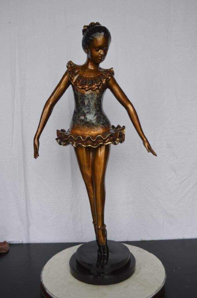 Ballet Dancer on Tippy Toes Bronze Statue -  Size: 25"L x 14"W x 47"H.