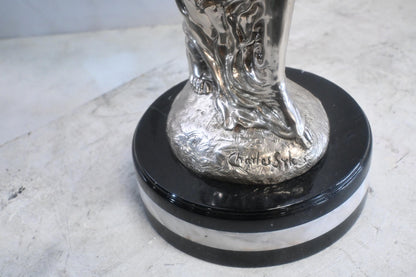 Spirit of Ecstasy Silver Bronze Sculpture Rolls Royce 10"x15"x24"H