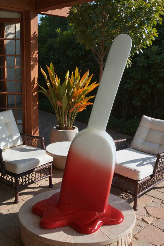 Red and White, Giant Popsicle made of Fiberglass 9" x 12" x 24"H