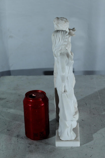 NIFAO Pair of Marble Lady Statues Classical Set 8"x3"x12"H
