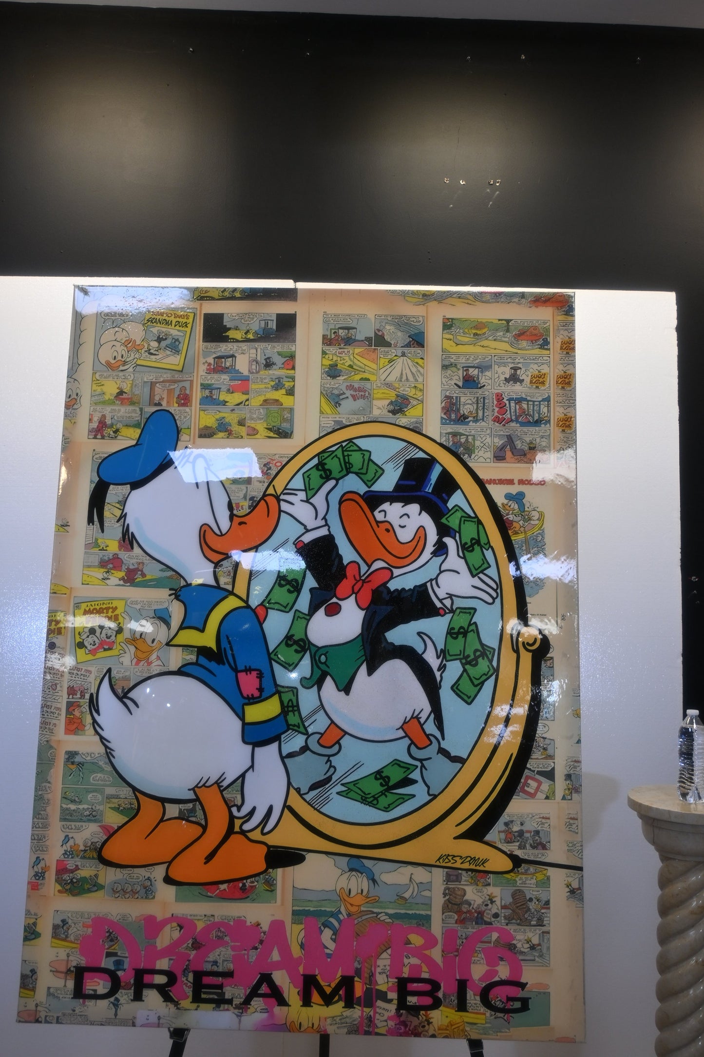 Dream Big Wealthy Duck Reflection Pop Art Canvas 40"x60"
