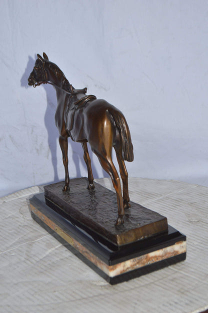 Horse Statue, Jules Moigniez Replica - Size: 14"L x 6"W x 12"H.