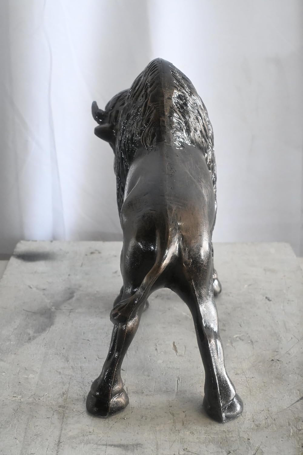 Charging American Bison Buffalo Aluminum Wildlife Statue 23"x8"x16"H