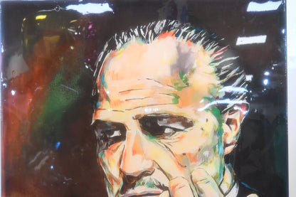 Godfather Vito Corleone Pop Art Resin Covered Canvas 40"x40"