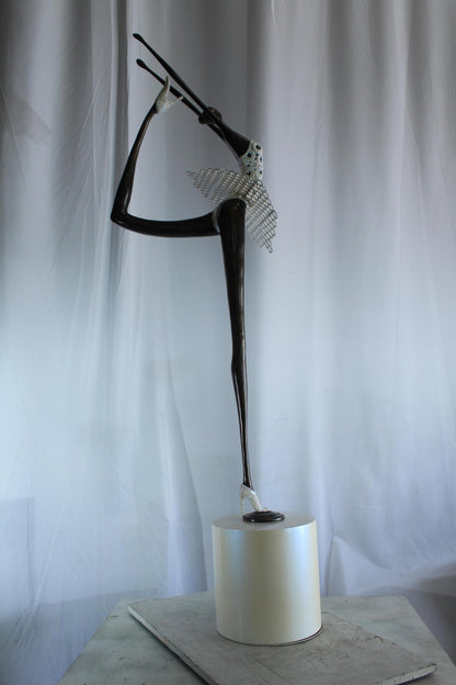 NIFAO Bronze Sculpture Tutu by Liliana Mendez Large Art Statue 24"x14"x72"H