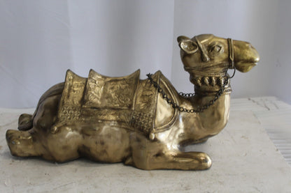 Metal Camel Lying Statue, Desert Majesty for Your Décor 24" x 9" x 13"H