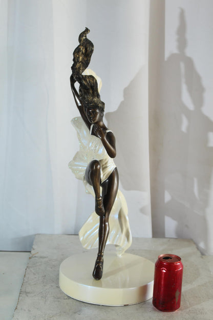 NIFAO Bronze Sculpture Suspension by Liliana Mendez Art Statue 13"x10"x25"H