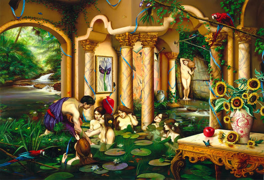 Nymphs by Orlando Quevedo on Unstretched Canvas Small, 20"x15"