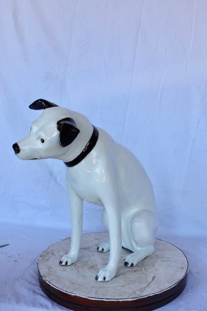 Jack Russel Terrier dog bronze statue -  Size: 25"L x 11"W x 26"H.
