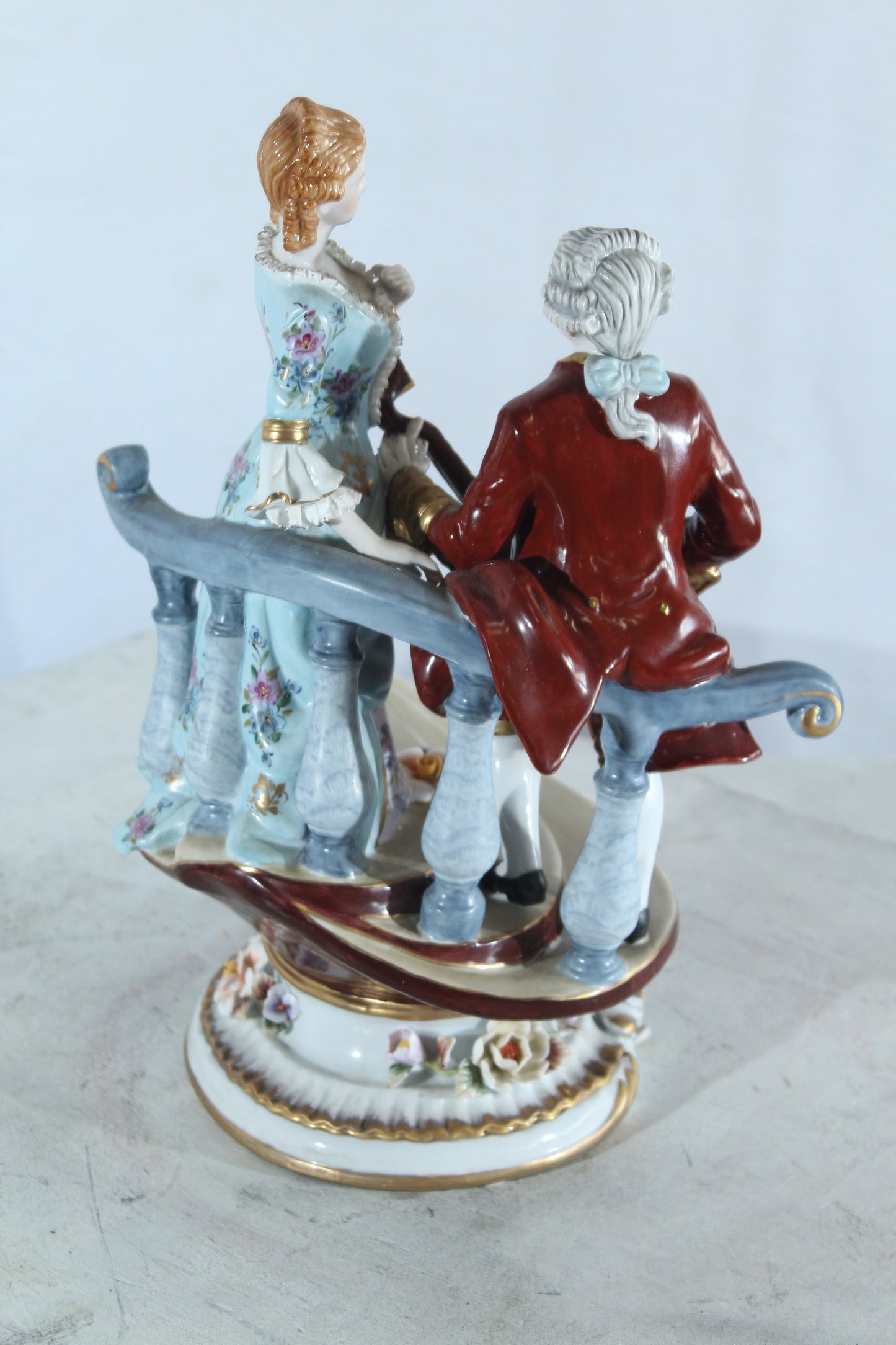 NIFAO Porcelain Courting Couple Figurine 11" x 10" x 16"H