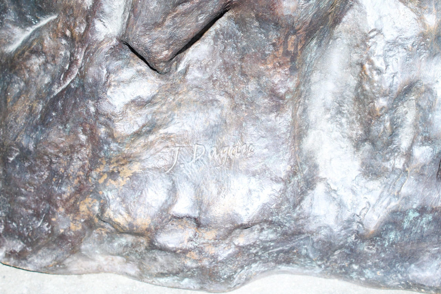 Life Size Bronze Rearing Horse Sculpture by J. Dagan 60" x 37" x 81"H
